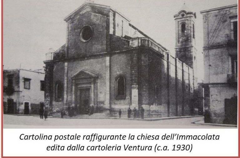 Cartolina storica della chiesa dell'Immacolata