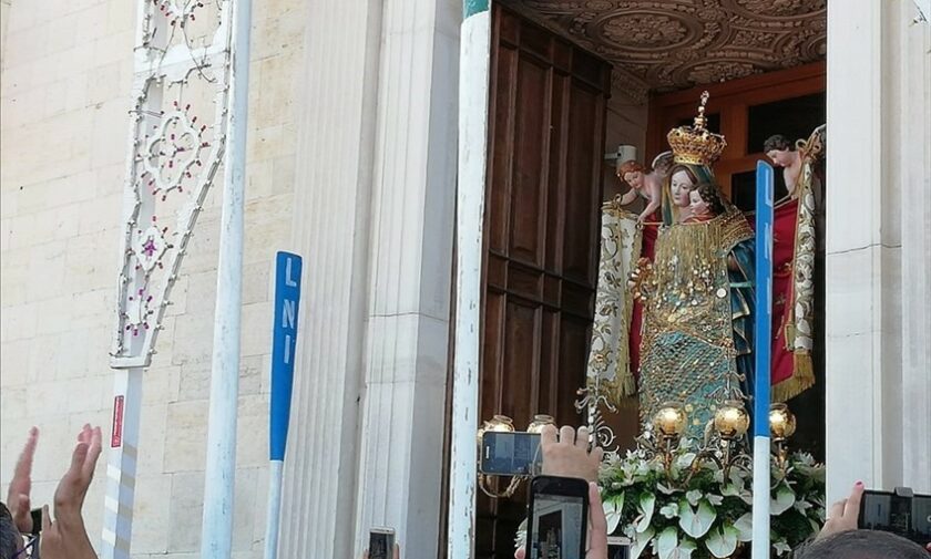 La Madonna dei Martiri in processione