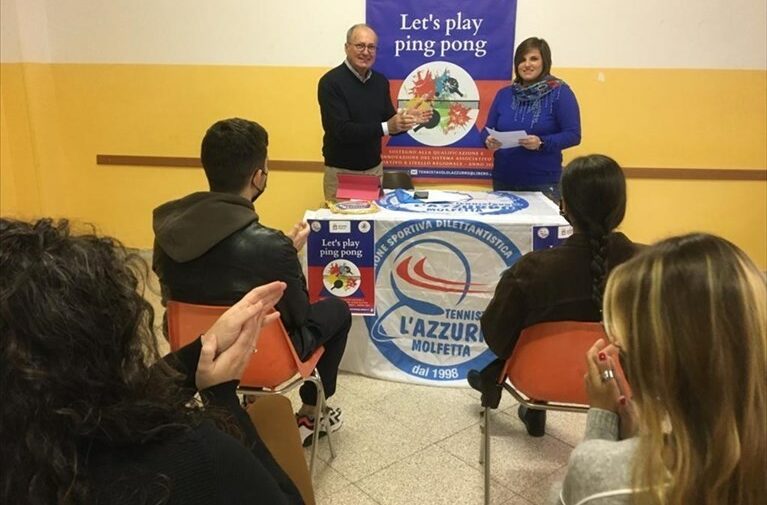Approvato dalla regione Puglia il progetto "Let's play ping pong"